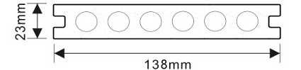 二代共擠圓孔塑木地板LN-SDK13823TK